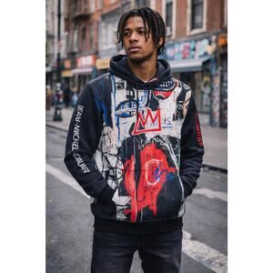 Basquiat x Members Only Graffiti Art Hoodie Sweatshirt Men’s L